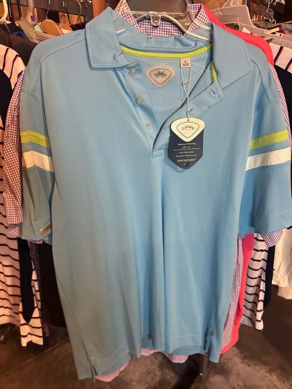Callaway Golf X Series Drysport Polo Shirt Light Blue XL